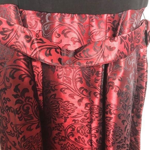 Eliza J Black Red Sleeveless Midi Dress Size 8 - Picture 3 of 4